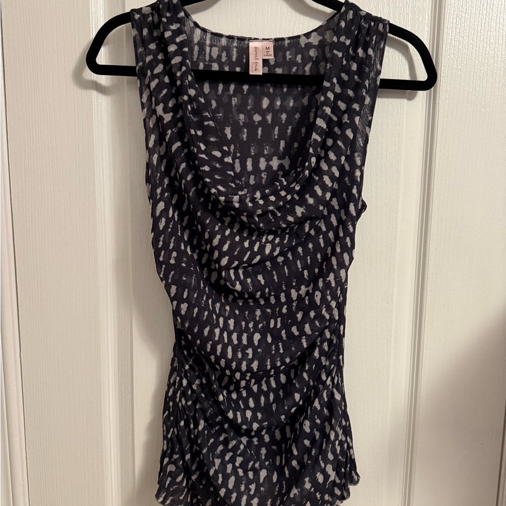 Sweet Pea by Stacy Frati Black and cream Dotted Blouse